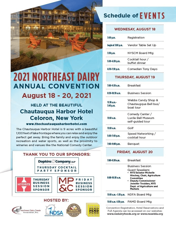 Agenda for 2021 Northeast Dairy Conference